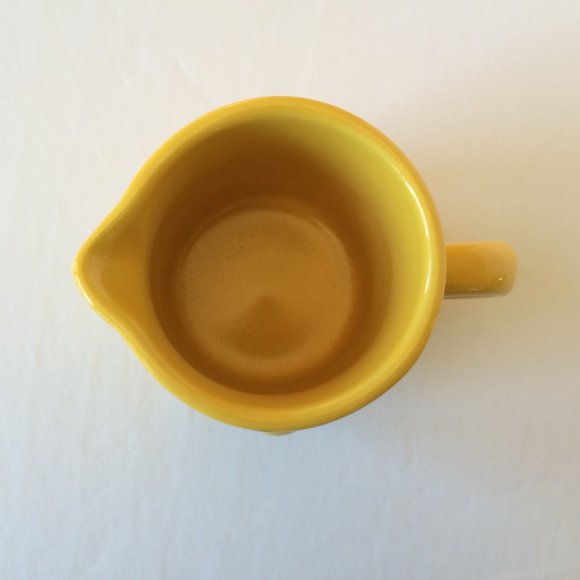 Funny Scary Face 3D Protruding Nose Sugar Bowl Creamer Set Mustard Yellow - Picture 5 of 11